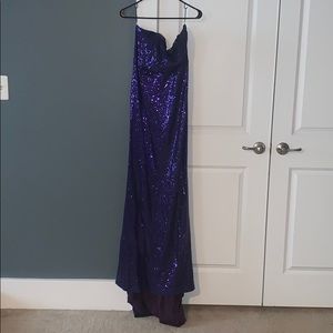 Purple sequins gown